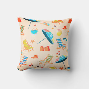 Almohada de día de verano en la playa