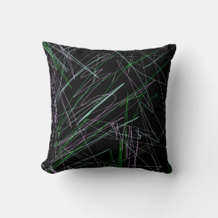 Almohada de dibujo de arte abstracto funky