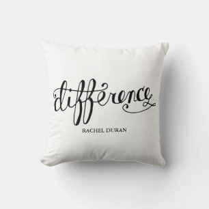 almohada de diferencia caligráfica