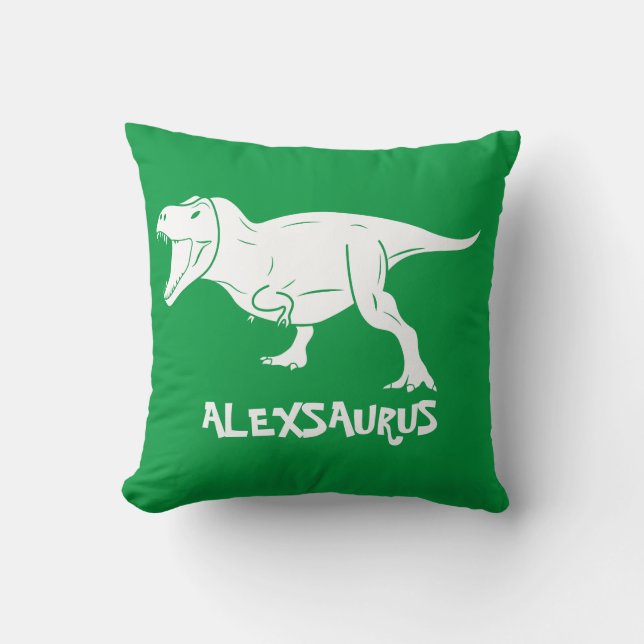 Almohada de dinosaurio personalizada, regalo para  (Anverso)
