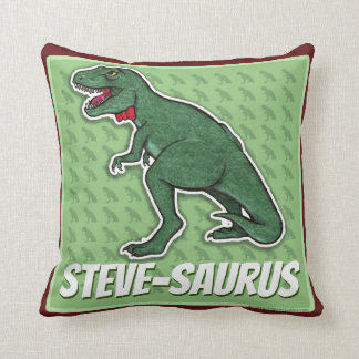almohada de dinosaurio personalizada - t-rex verde