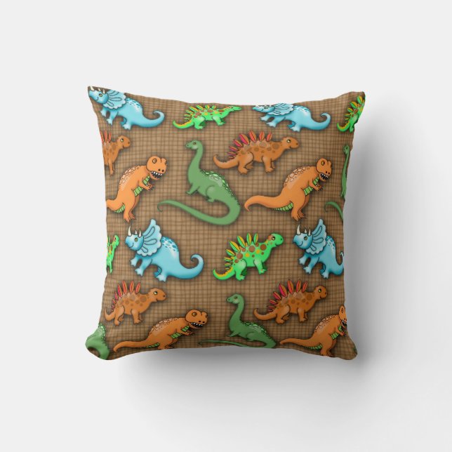 Almohada de Dinosaurios Lindos para Niños (Anverso)