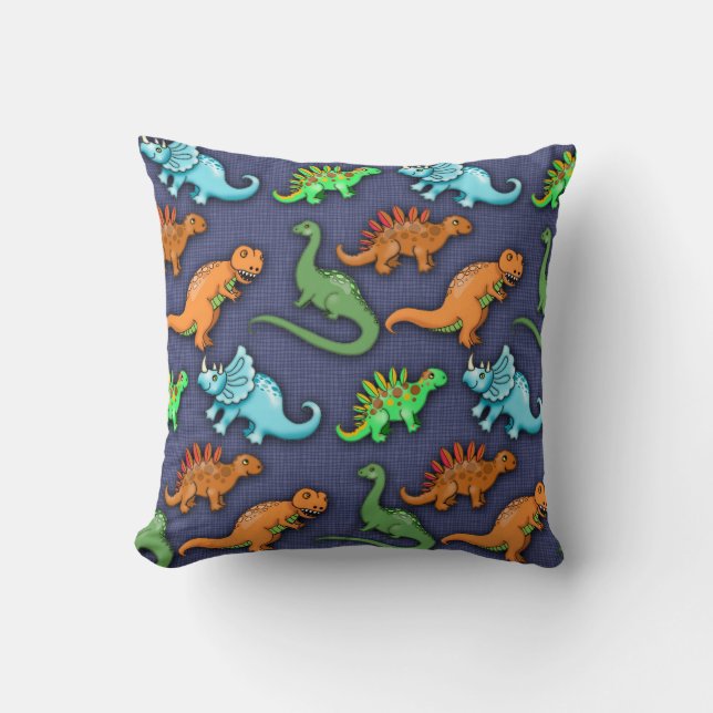 Almohada de Dinosaurios Lindos para Niños (Anverso)