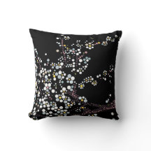 Almohada de diseñador de arte de puntos de Sakura