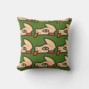 almohada de diseño azteca Tochtli o conejo
