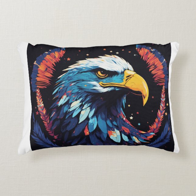 almohada de diseño de cabeza de águila SCM suave (Anverso)