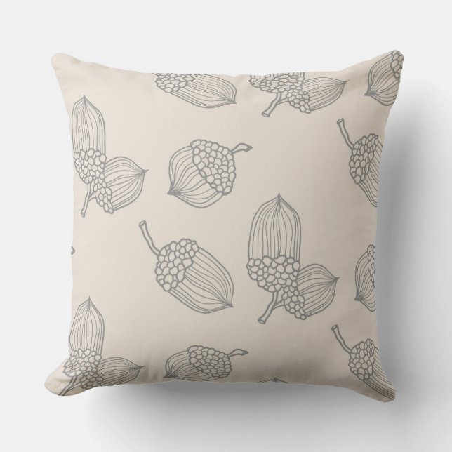 Almohada de diseño de crema de maíz/mora (Anverso)