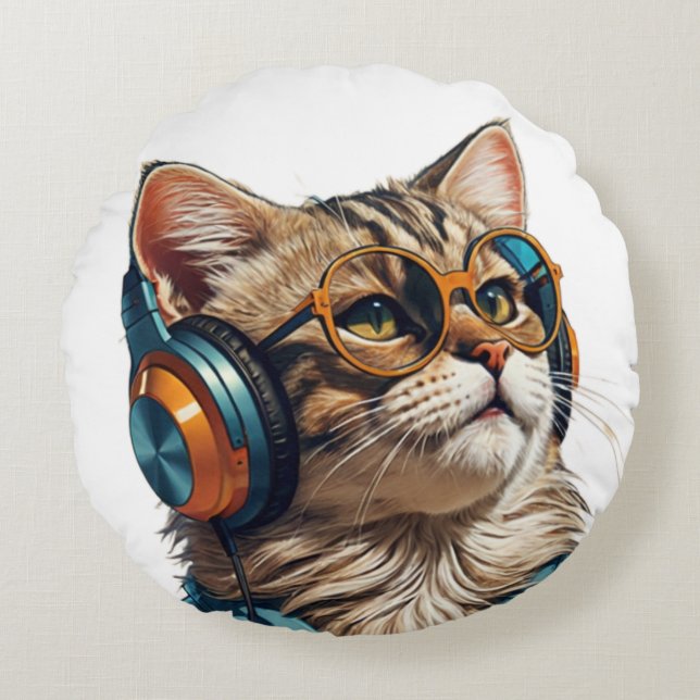 almohada de diseño de gato (Anverso)