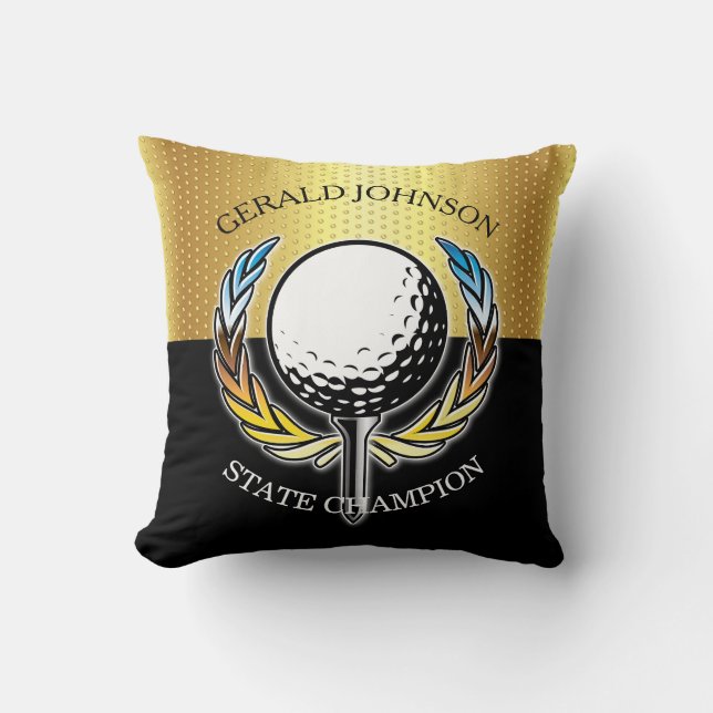 Almohada de diseño de golf con corona (Anverso)