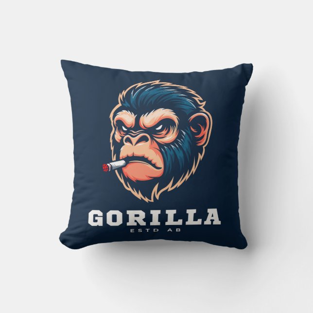 almohada de diseño de gorila (Anverso)