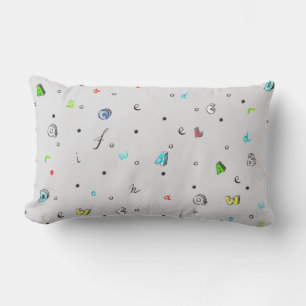 almohada de diseño de letras