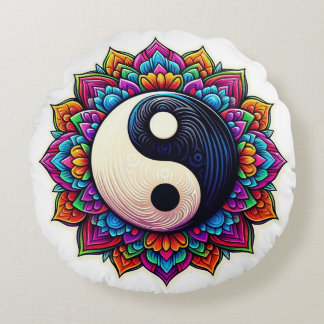 almohada de diseño de Yin Yang mandala