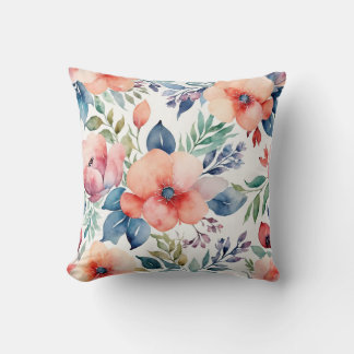 almohada de diseño floral