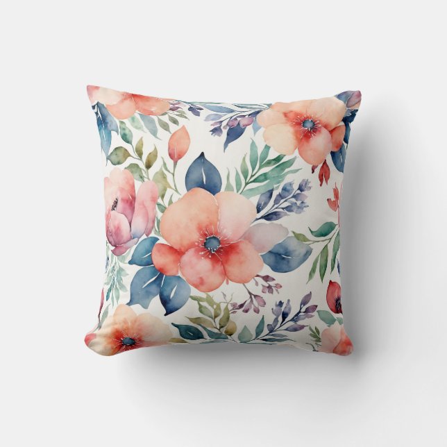 almohada de diseño floral (Anverso)