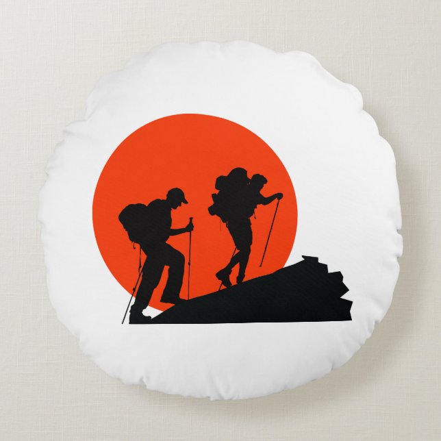 almohada de diseño genial me encanta el senderismo (Anverso)