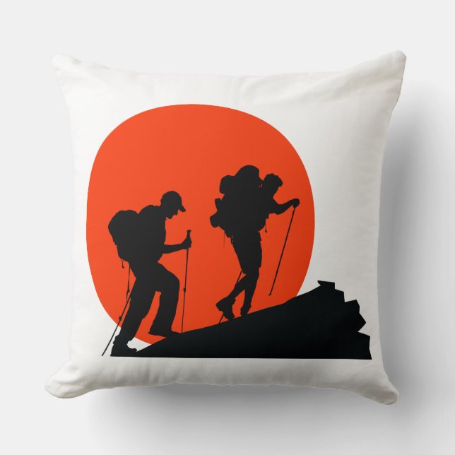 almohada de diseño genial me encanta el senderismo (Anverso)