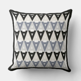 almohada de diseño retro monocromático del arte de