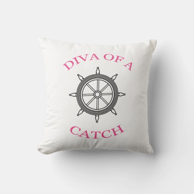 Almohada de "DIVA DE UNA PESCA" (Anverso)