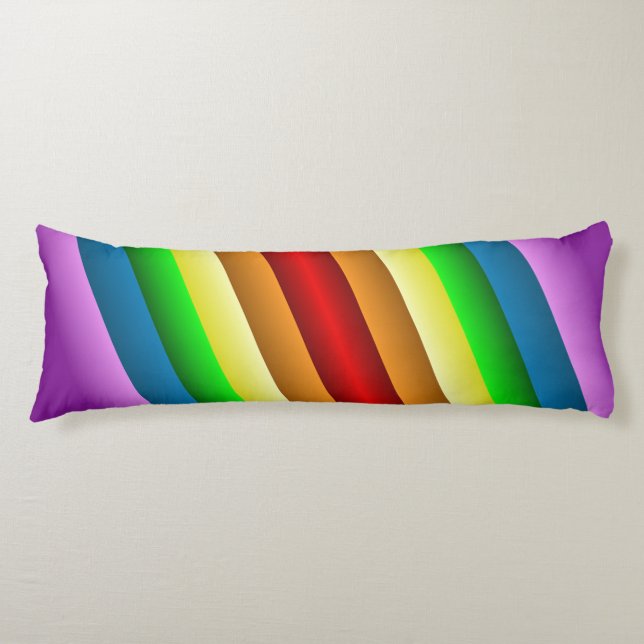 Almohada de doble filo del cuerpo del arco iris de (Anverso)
