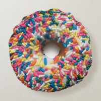Almohada de Donut con efecto de rociado de arco ir