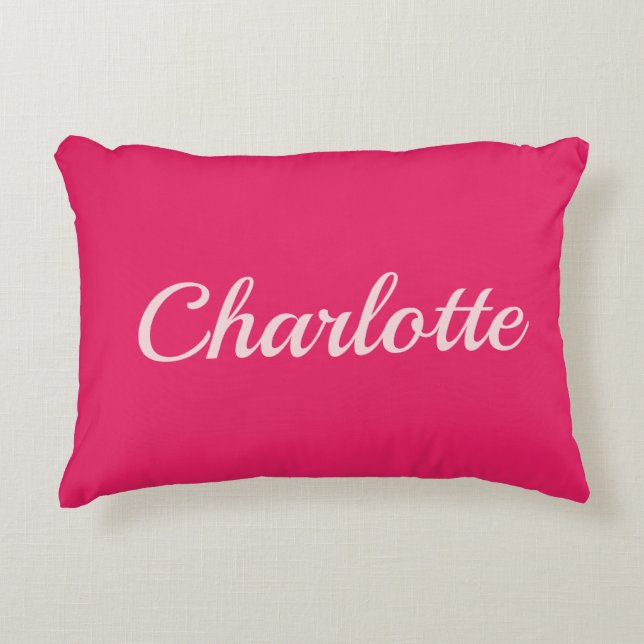 Almohada de dormitorio personalizada con nombre ro (Anverso)