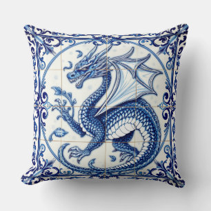 almohada de dragón de luna zafiro