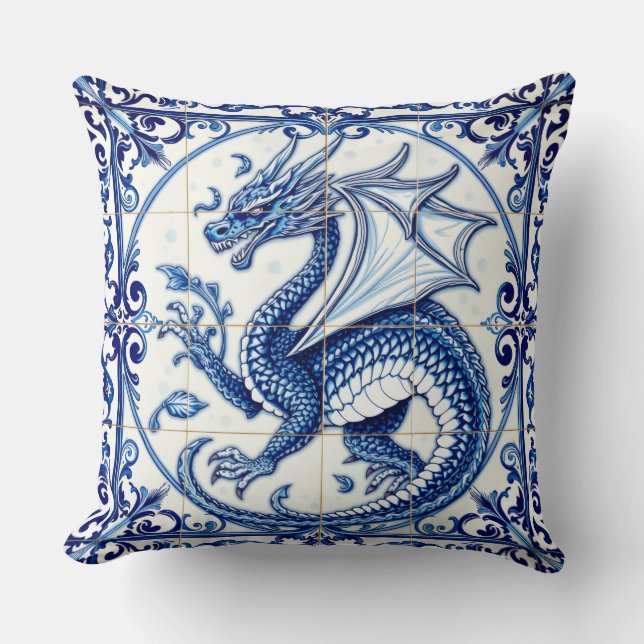almohada de dragón de luna zafiro (Anverso)