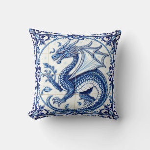 almohada de dragón de luna zafiro