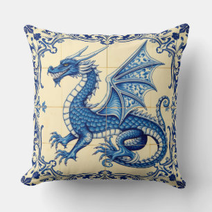 almohada de dragón del cielo zafiro