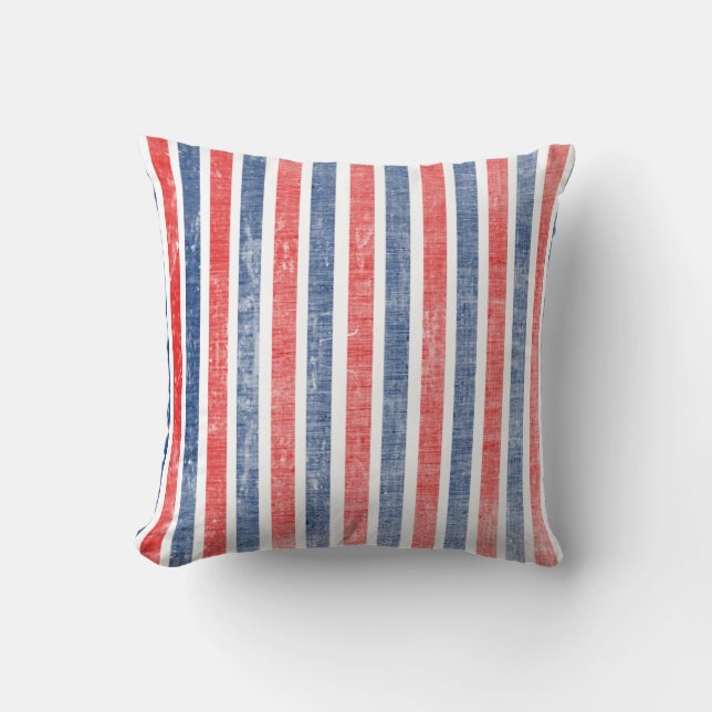 Almohada de efecto aleteado rojo blanco y azul a r (Anverso)