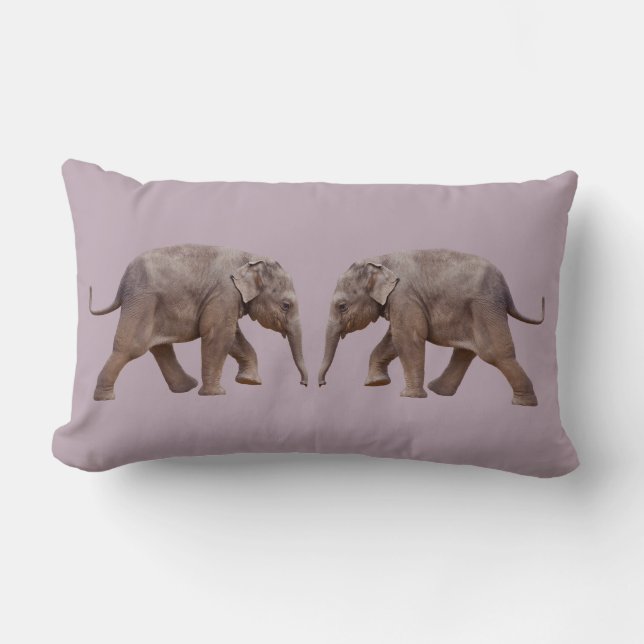 Almohada de elefante bebé (rosa polvoriento) (Anverso)