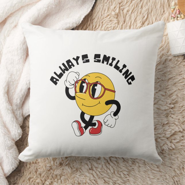 Almohada de Emoji Lindo Siempre Sonriendo (Manta)