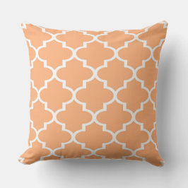 Almohada de encaje de cuatro hojas blanca melocotó