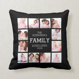 Almohada de encargo de la foto de familia de DIY