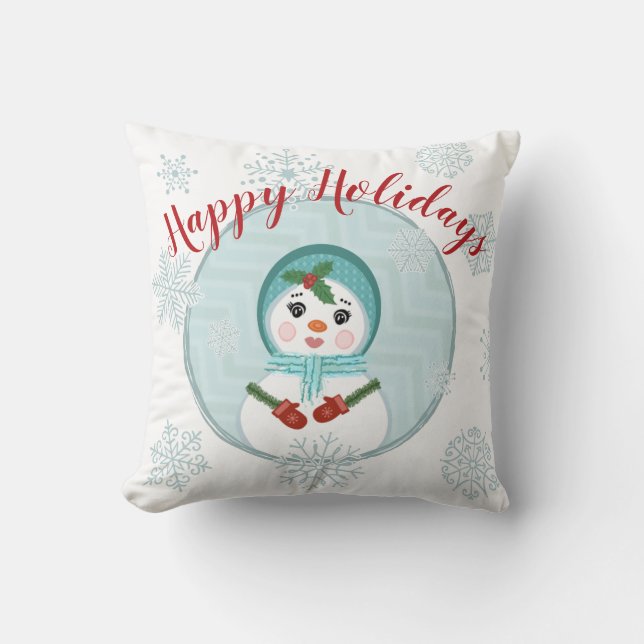 Almohada de encargo de la mujer de la nieve del (Anverso)