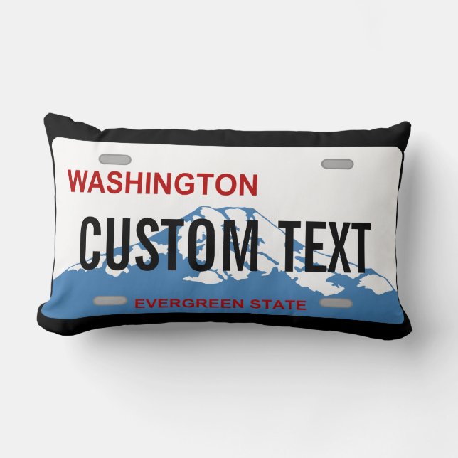 Almohada de encargo de la placa de Washington (Anverso)