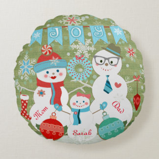 Almohada de encargo del navidad de la familia de
