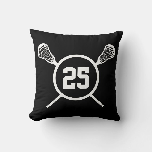 Almohada de encargo del número de LaCrosse - (Anverso)