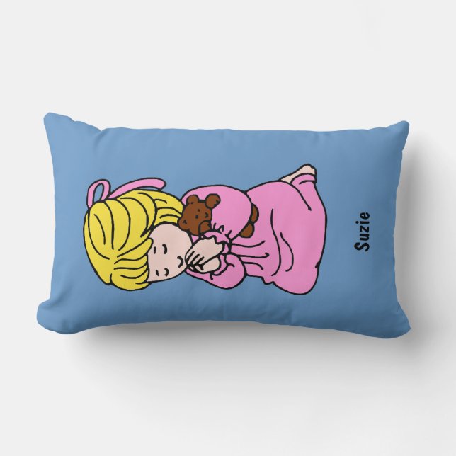 Almohada de encargo del rezo de la niña: Pelo (Anverso)