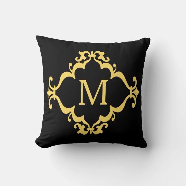 Almohada de encargo personalizada voluta amarilla (Anverso)