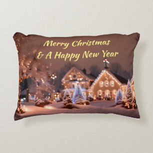 Almohada De Énfasis Con Una Escena De Navidades Al