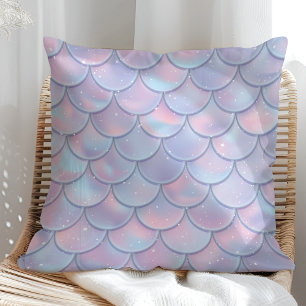 Almohada de escamas de sirena pastel