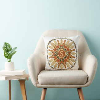 Almohada de Escudo Ornamental Afrohemiano Personal