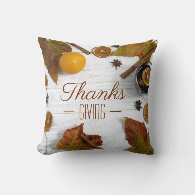 Almohada de Especias de Acción de Gracias (Anverso)