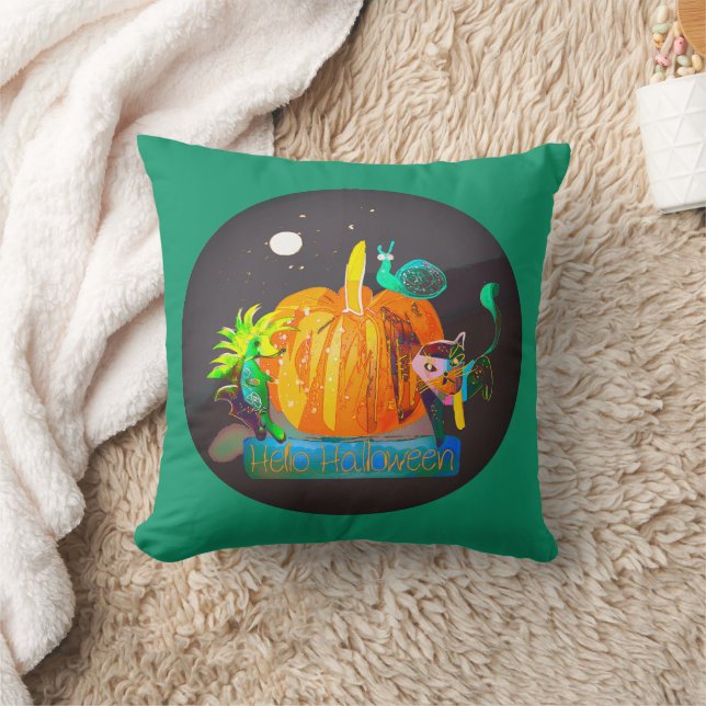 Almohada de espíritu de calabaza - Halloween Anima (Manta)