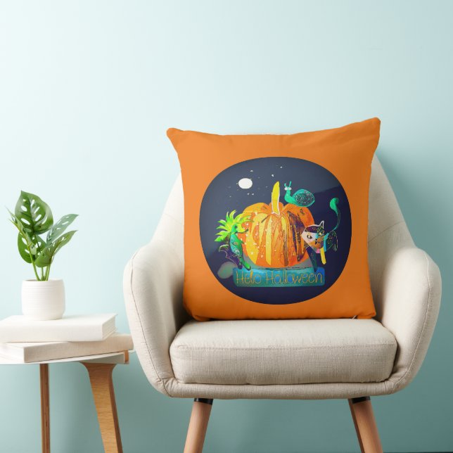 Almohada de espíritu de calabaza - Halloween Anima (Silla)