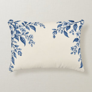 Almohada de Esquina Floral Azul