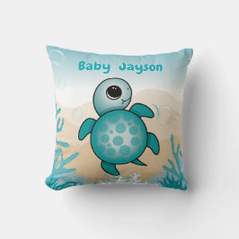 Almohada de estadísticas de nacimiento de tortuga 