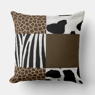Almohada de estampado animal reversible