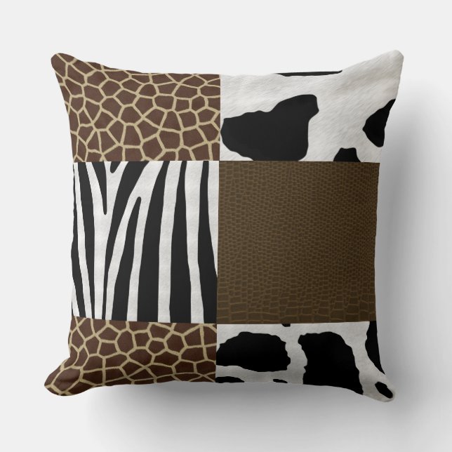 Almohada de estampado animal reversible (Anverso)